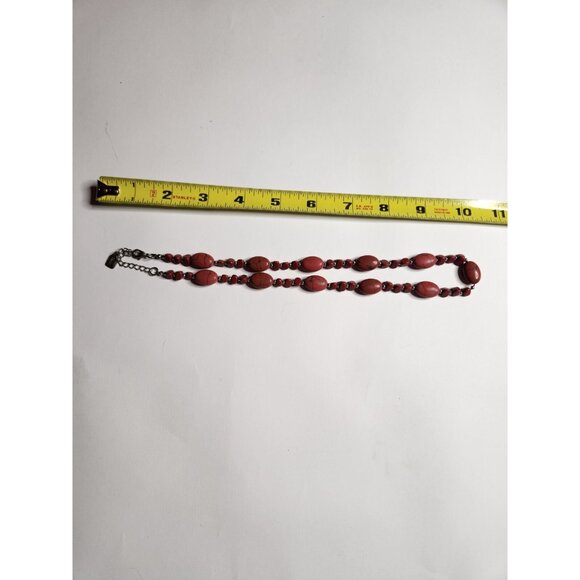 Red Beaded Necklace Lobster Clasp Chaps southwest womens jewelry - Picture 5 of 5